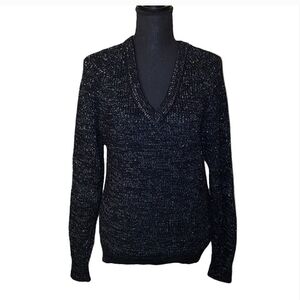 Y2K Sam&max Black Glittery sweater